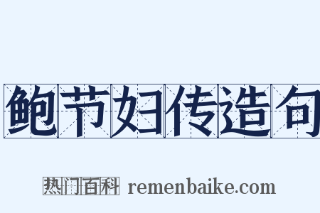 鲍节妇传造句是什么意思的图片